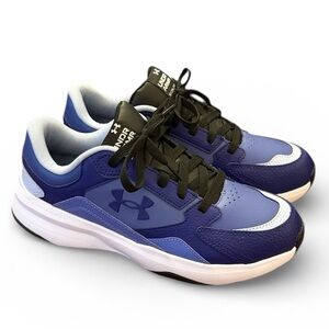 Under Armour Charged Edge Training Shoes Sneakers Purple Leather Train Comfort 9